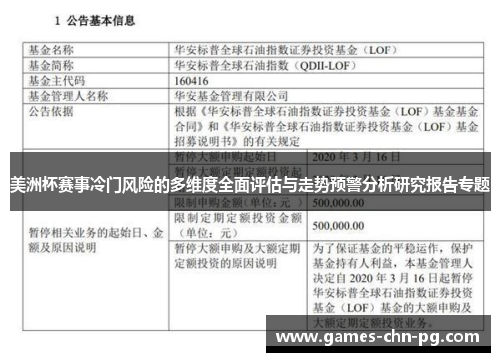 美洲杯赛事冷门风险的多维度全面评估与走势预警分析研究报告专题